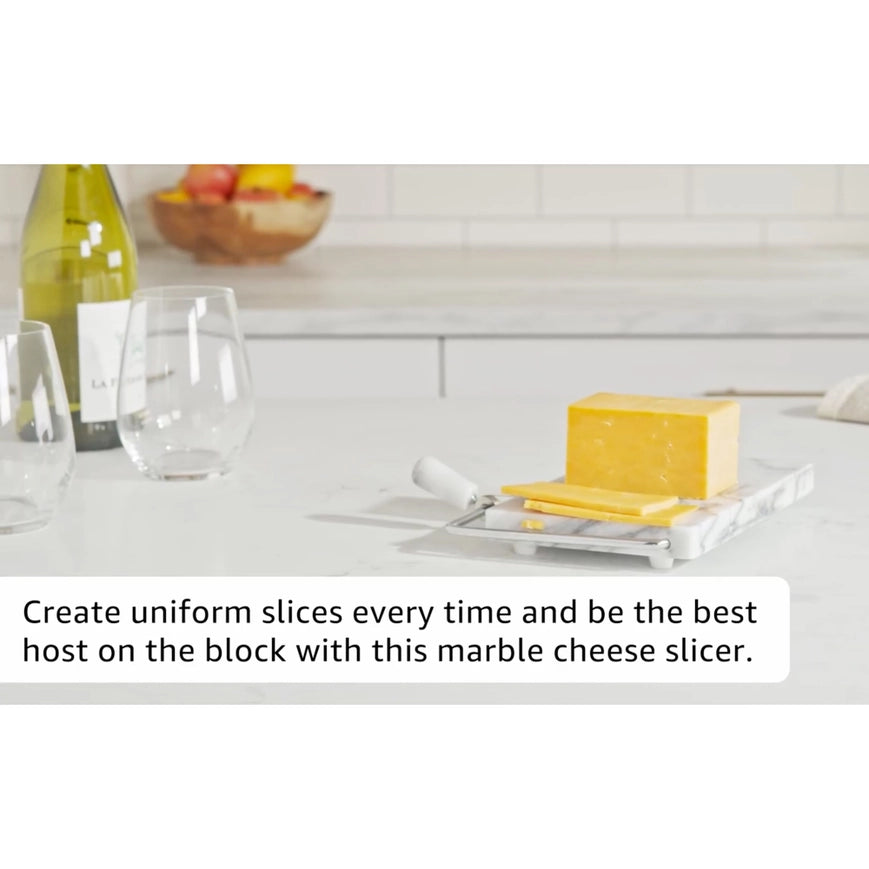 Marble Cheese Slicer White 8”x5”