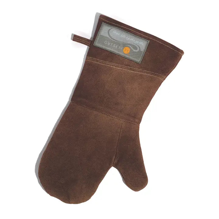 15" Brown Leather Grill Mitt