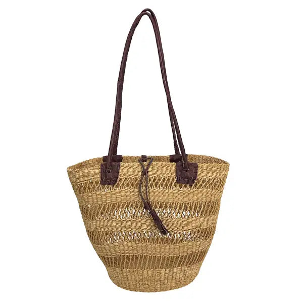 Natural Open Weave Shoulder Bag