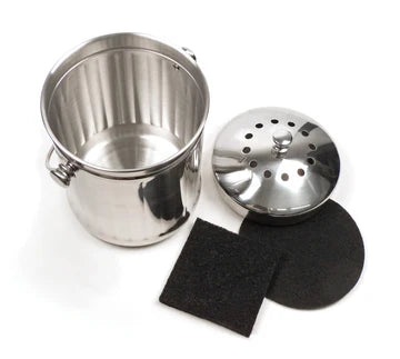 Compost Pail, Stainless Steel, 1 Gallon