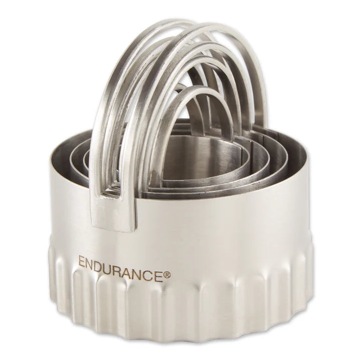 S/S Biscuit Cutter, Rippled S/4