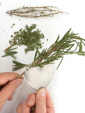 Herb Stripper, Heart, Stainless Steel