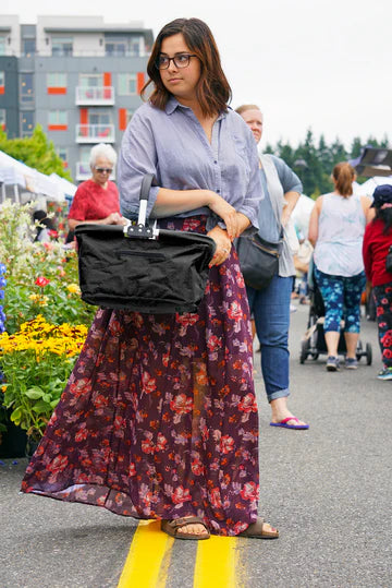 Market Basket, Black, Collapsible