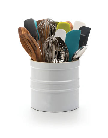 Tool Crock Stoneware Oversized, White