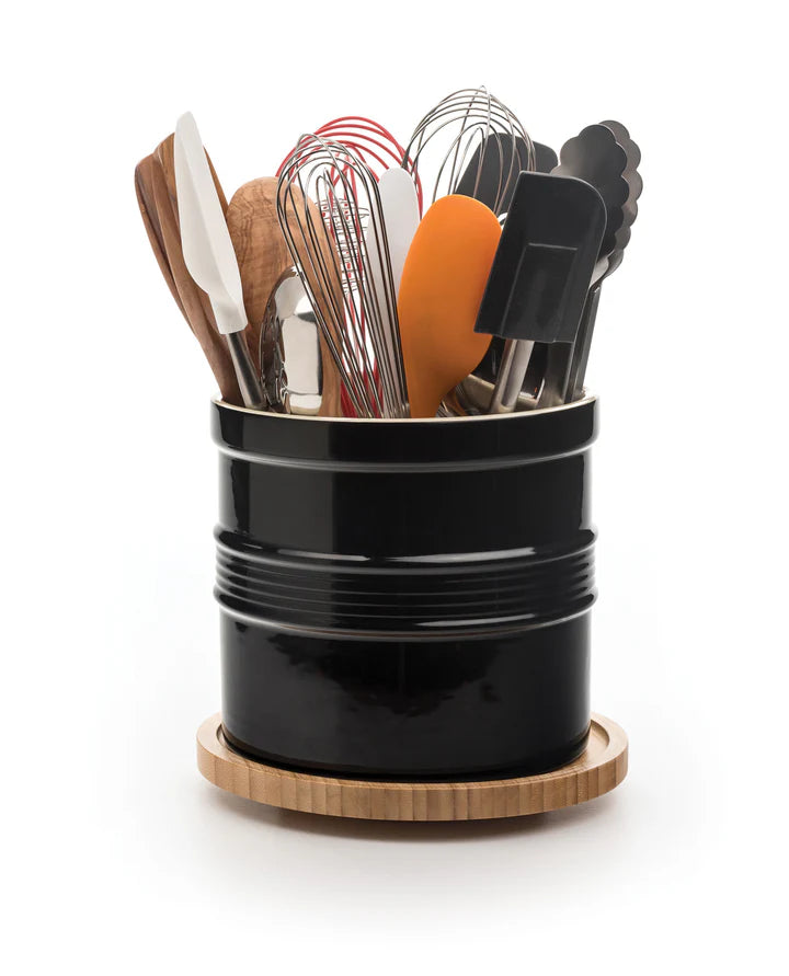 Tool Crock Stoneware Oversized, Black