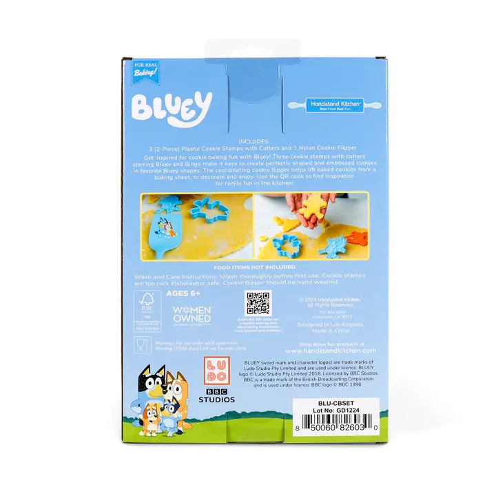 Bluey 7 pc Cookie Baking Set w/ Stamps & Flipper