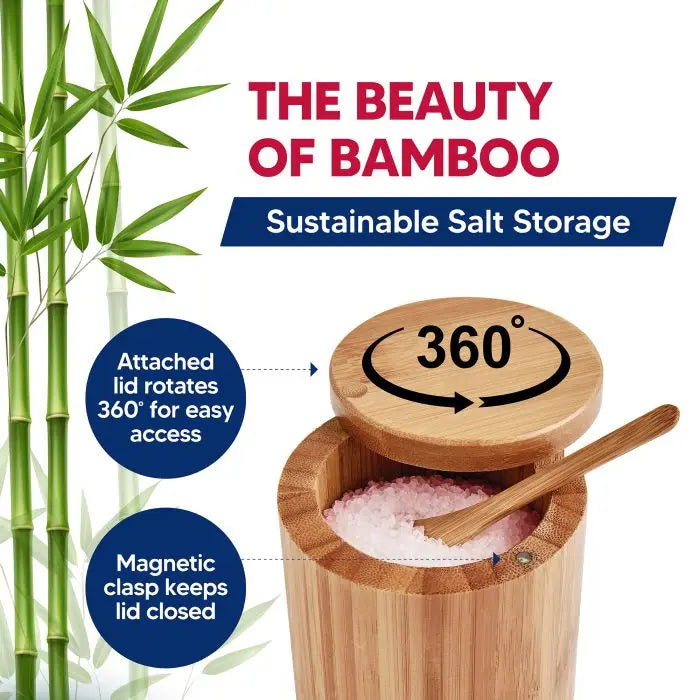 Bamboo Salt Box w/Spoon