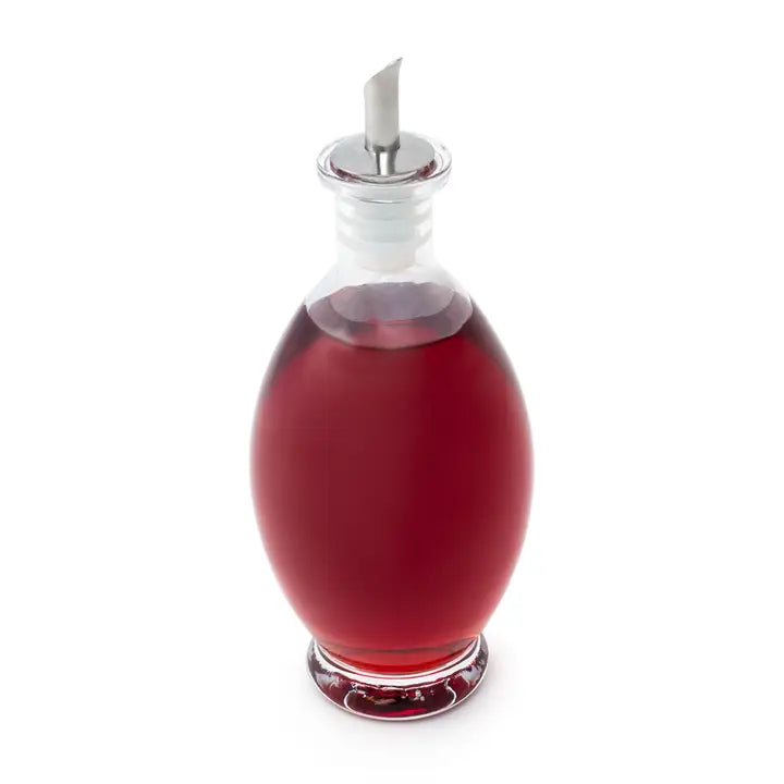 Glass Oil Vinegar Drizzler Oval 10oz