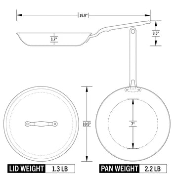Eater 10.5" Fry Pan with Lid