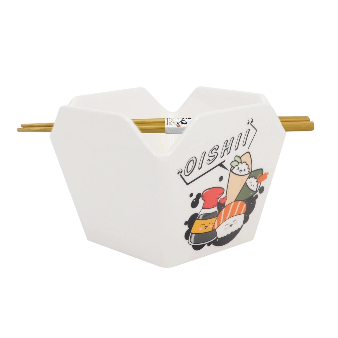 Oishii 16oz Takeout Box & Chopsticks Set