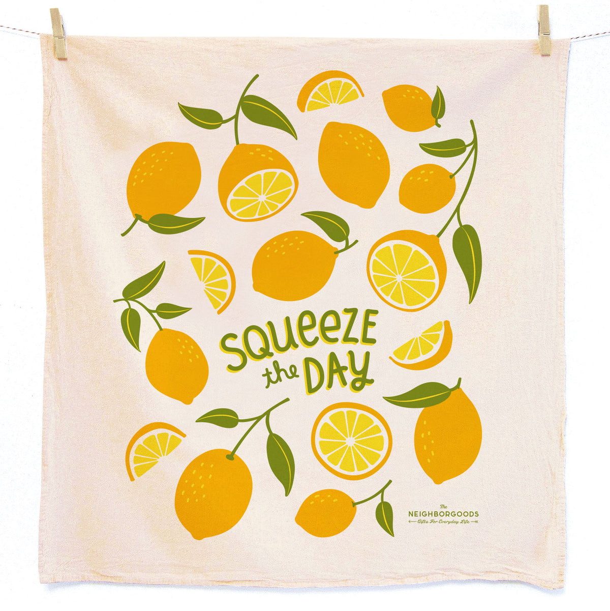 "Fresh Squeezed" Floursack Dish Towel S/2