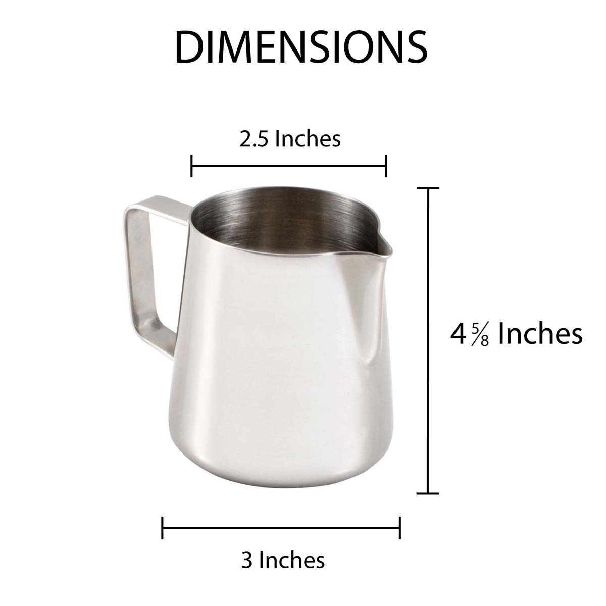 S/S Milk Frothing Pitcher 12oz, Fino