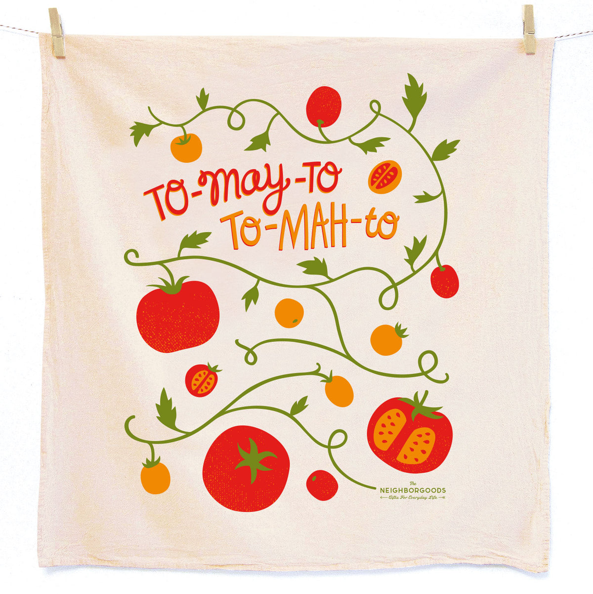 "Tomato Basil" Floursack Dish Towel S/2