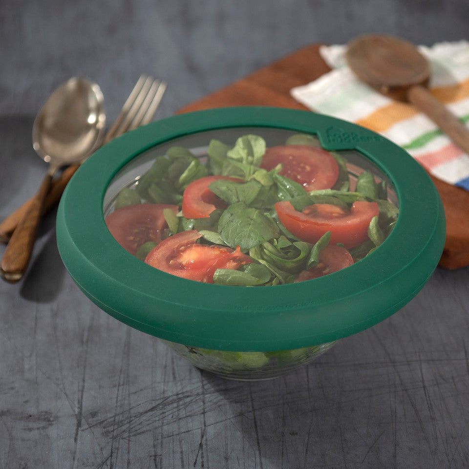 Large Glass Hugger Lid Gradual Green