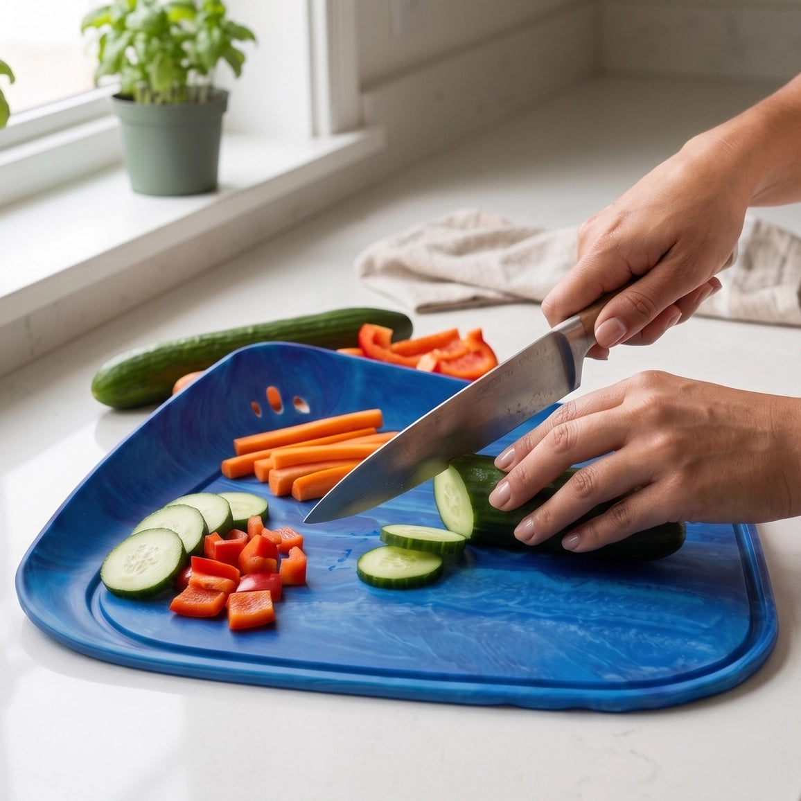 Ice Blue Silicone Cutting Board