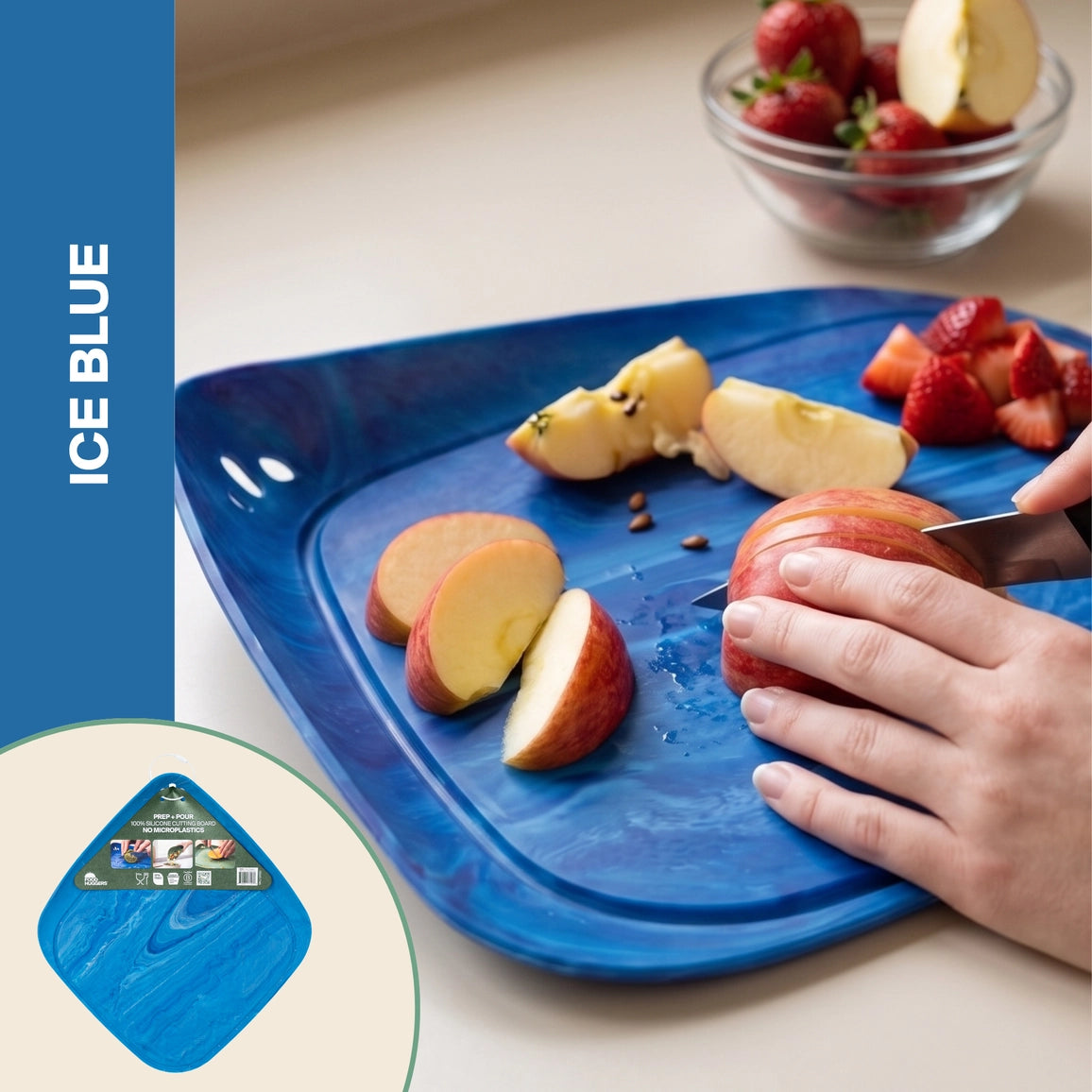 Ice Blue Silicone Cutting Board