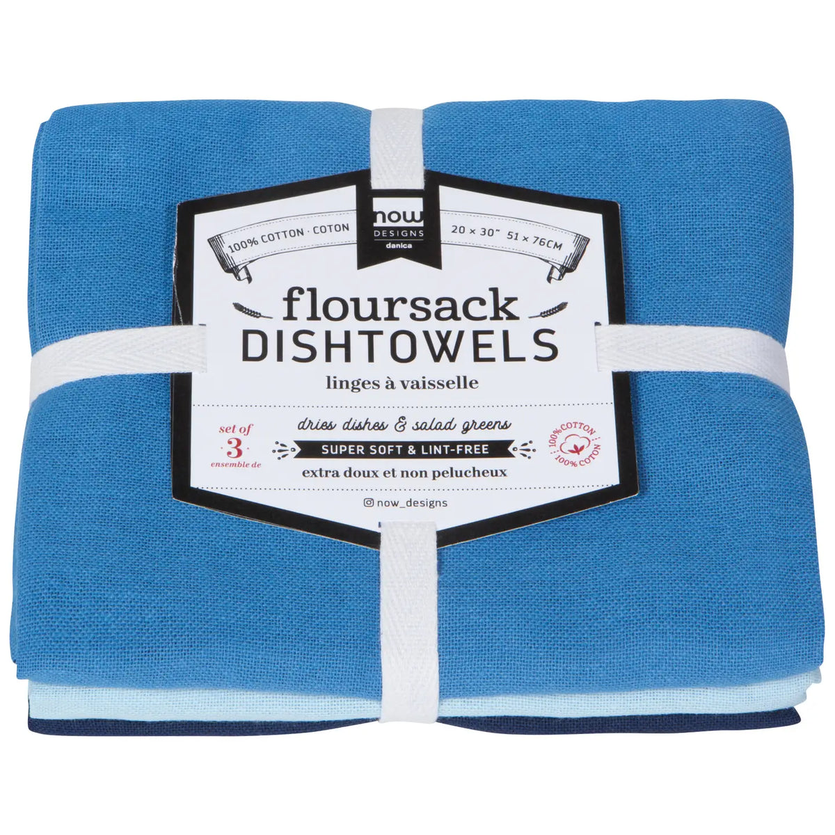 S/3 Floursack Moon/Blu/Ind