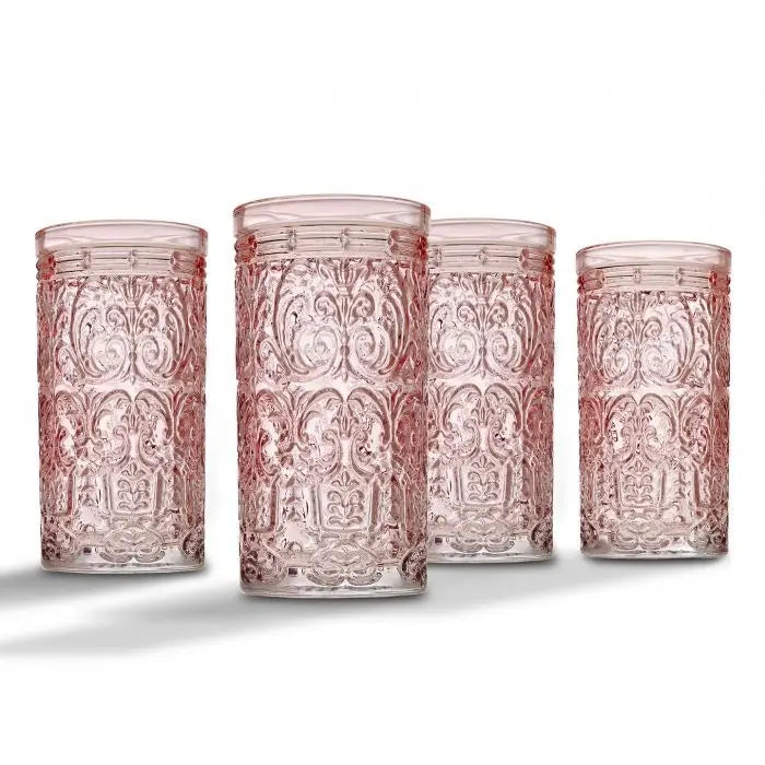 S/4 Jax Highball Glasses Pink Blush
