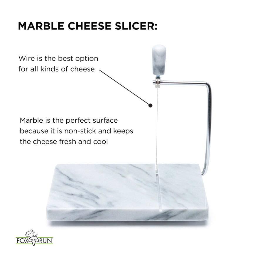 Marble Cheese Slicer White 8”x5”