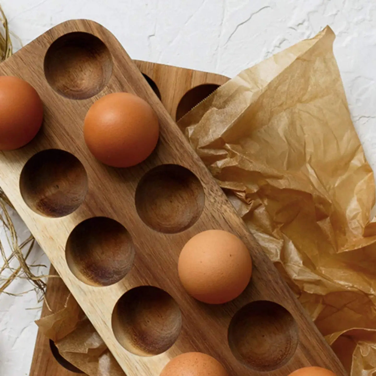 Wooden 12 Hole Egg Tray