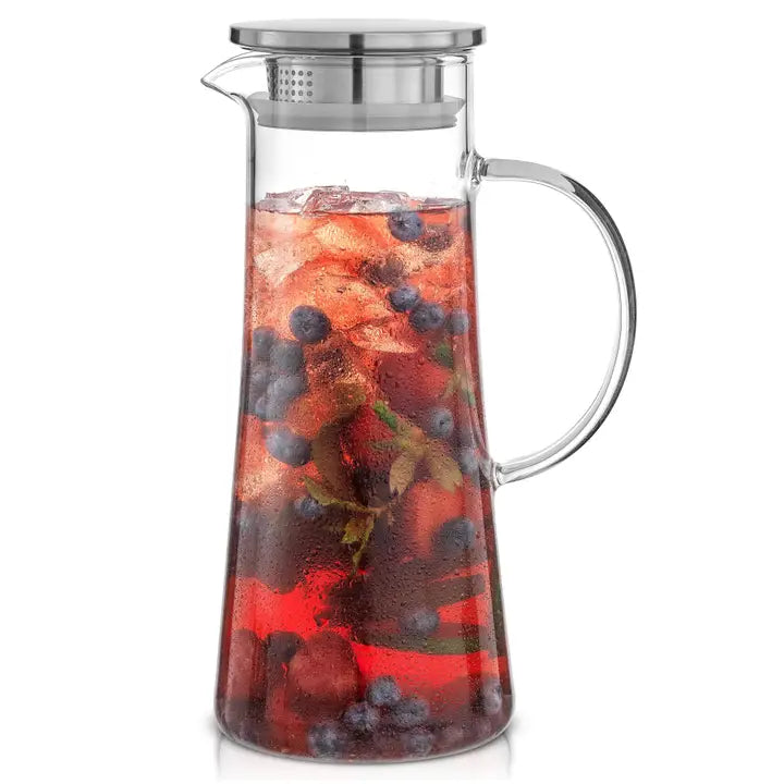 46oz Breeze Pitcher Glass w S/S Lid