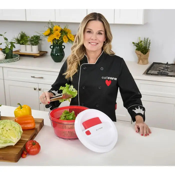 One-Handed Quickspin Cat Cora Salad Spinner
