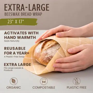 Bees S/2 XL Beeswax Bread Wrap