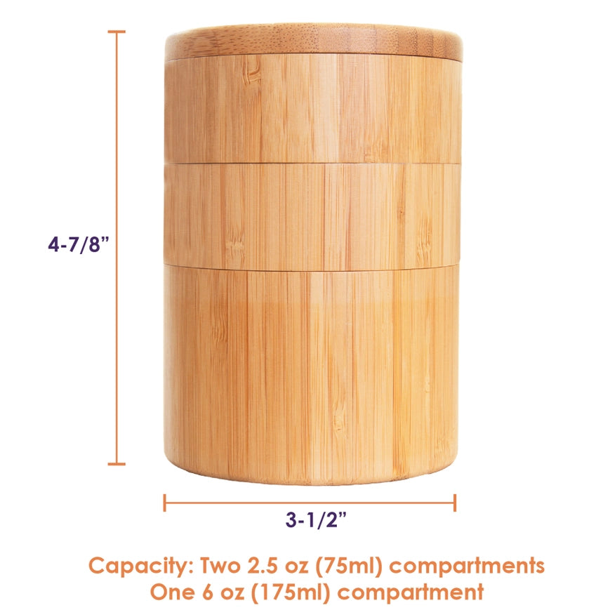 Bamboo 3 Tier Salt Box