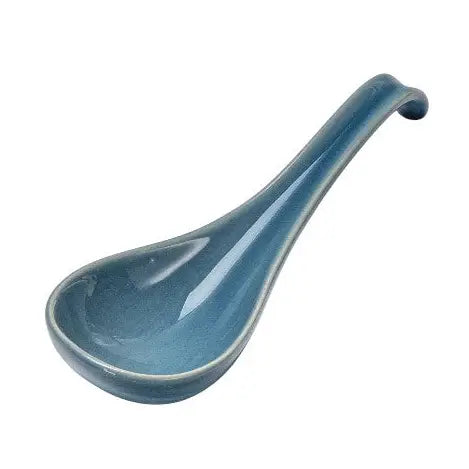 Blue 5.9"L Porcelain Soup Spoon