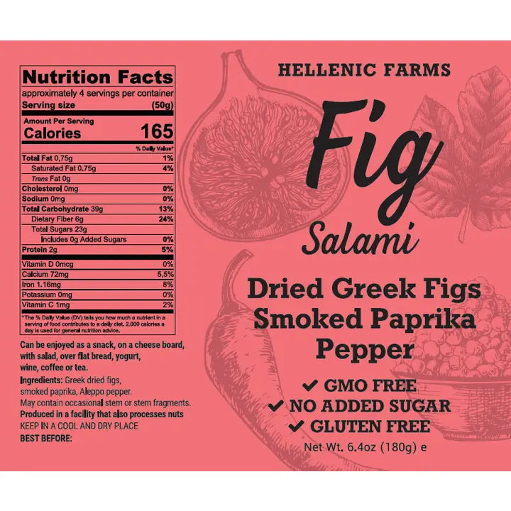 Vegan Fig Salami, Smoked Paprika Aleppo