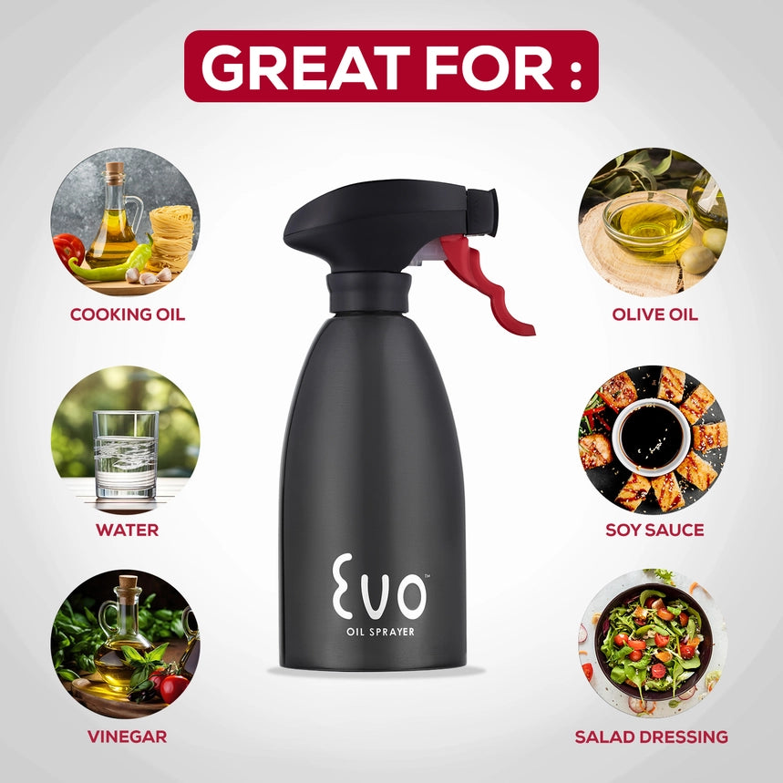 Black Stainless 16oz EVO Oil Sprayer