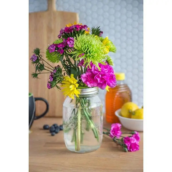 Jarware Flower Grid Lid, Wide Mouth