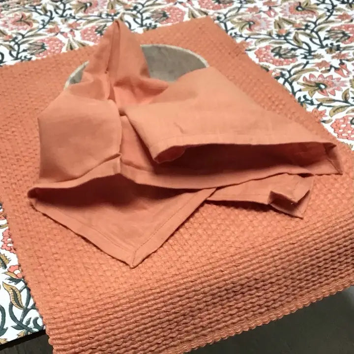 Rust Solid Woven Homespun Napkin