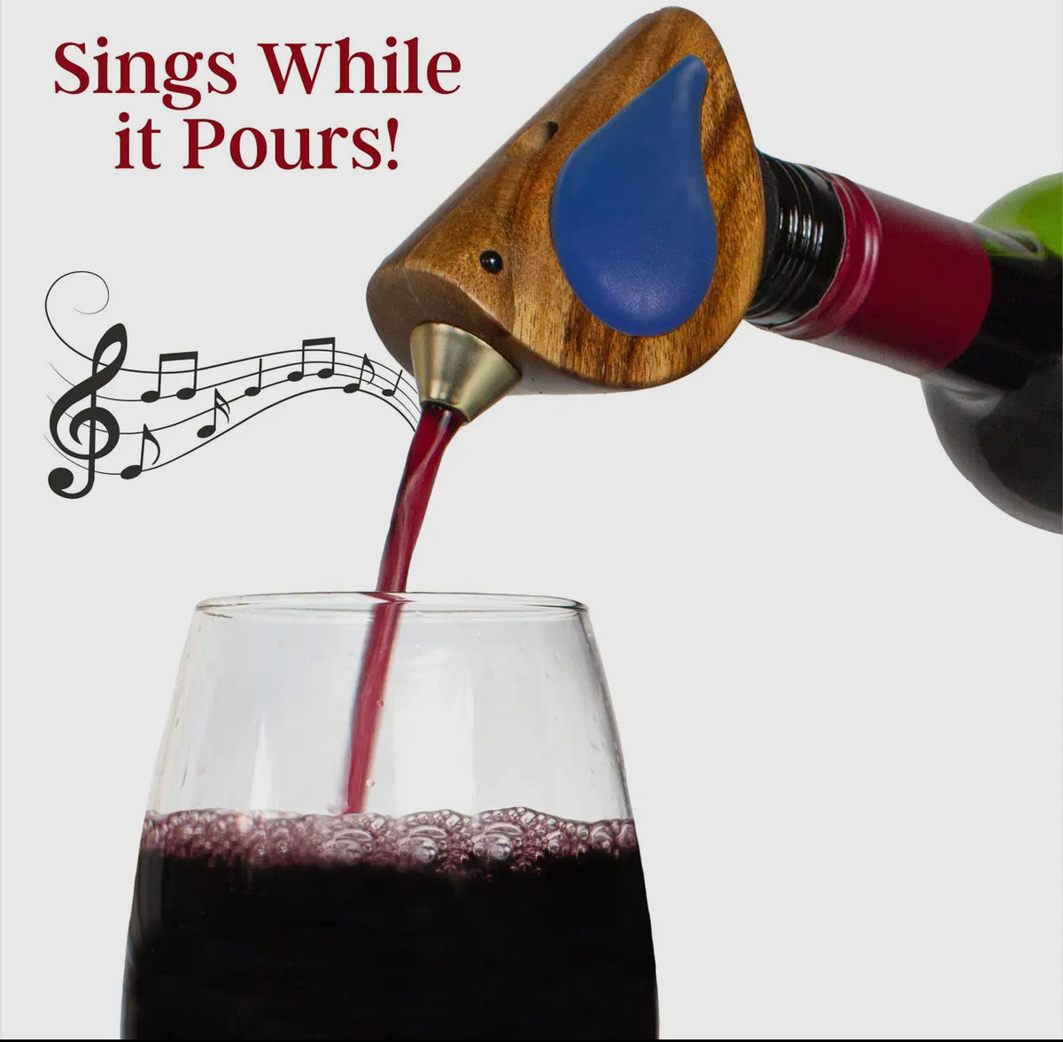 Songbird Wine Bottle Pourer Blue