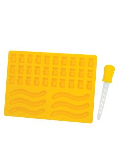 Gummy Bear & Worm Mold w/Dropper