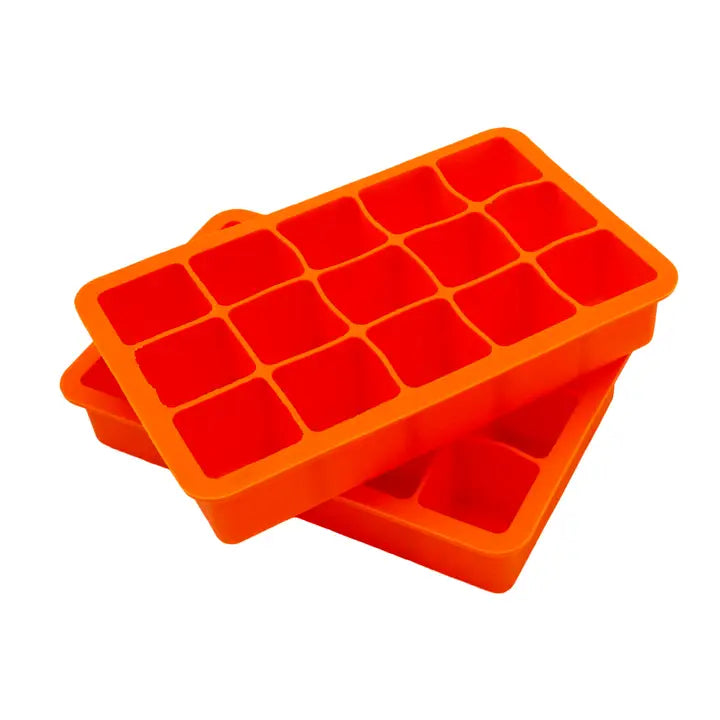 S/2 Orange Silicone Ice Tray