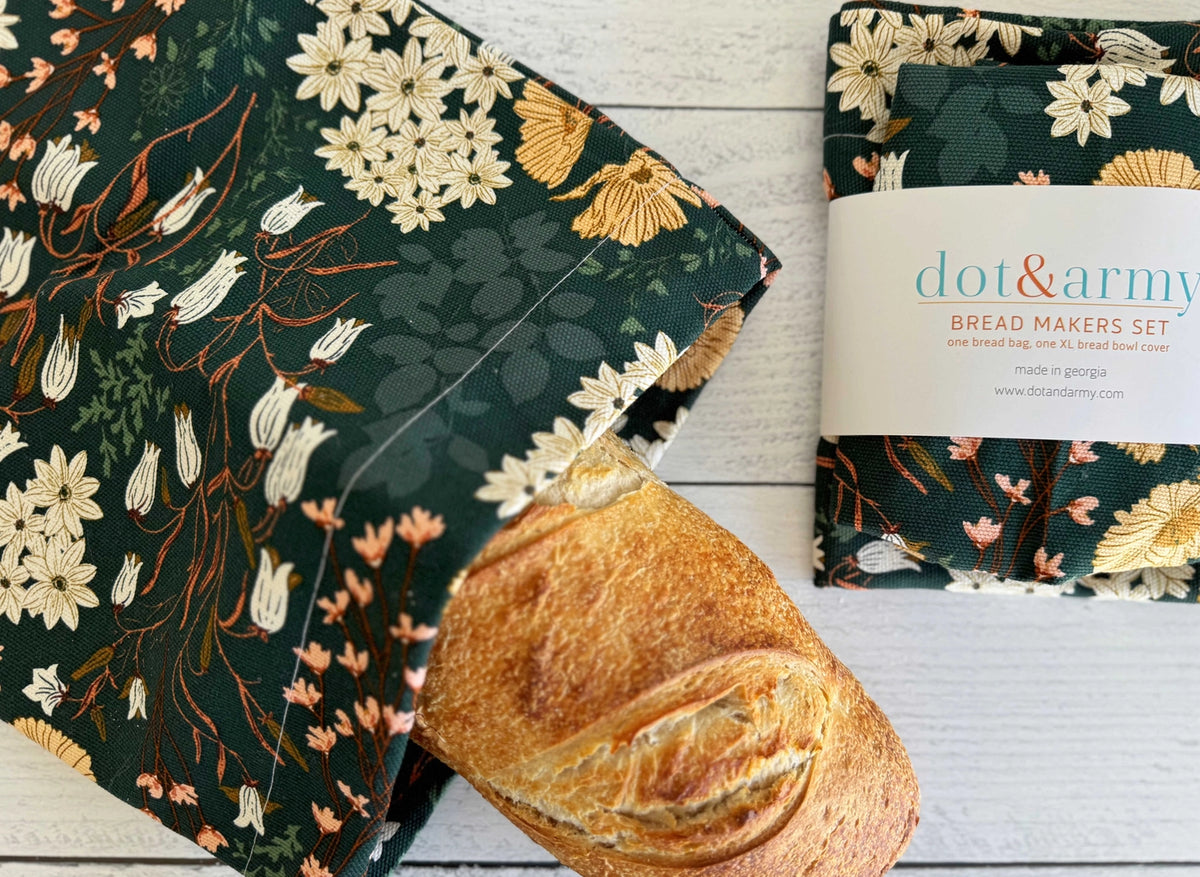 Enchanted Garden Bread Makers Bread Bag and Cover