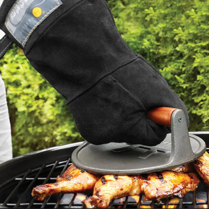 OS Black Leather Grill Mitt