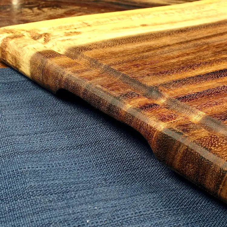 XL Live Edge Square End Board with Juice Groove