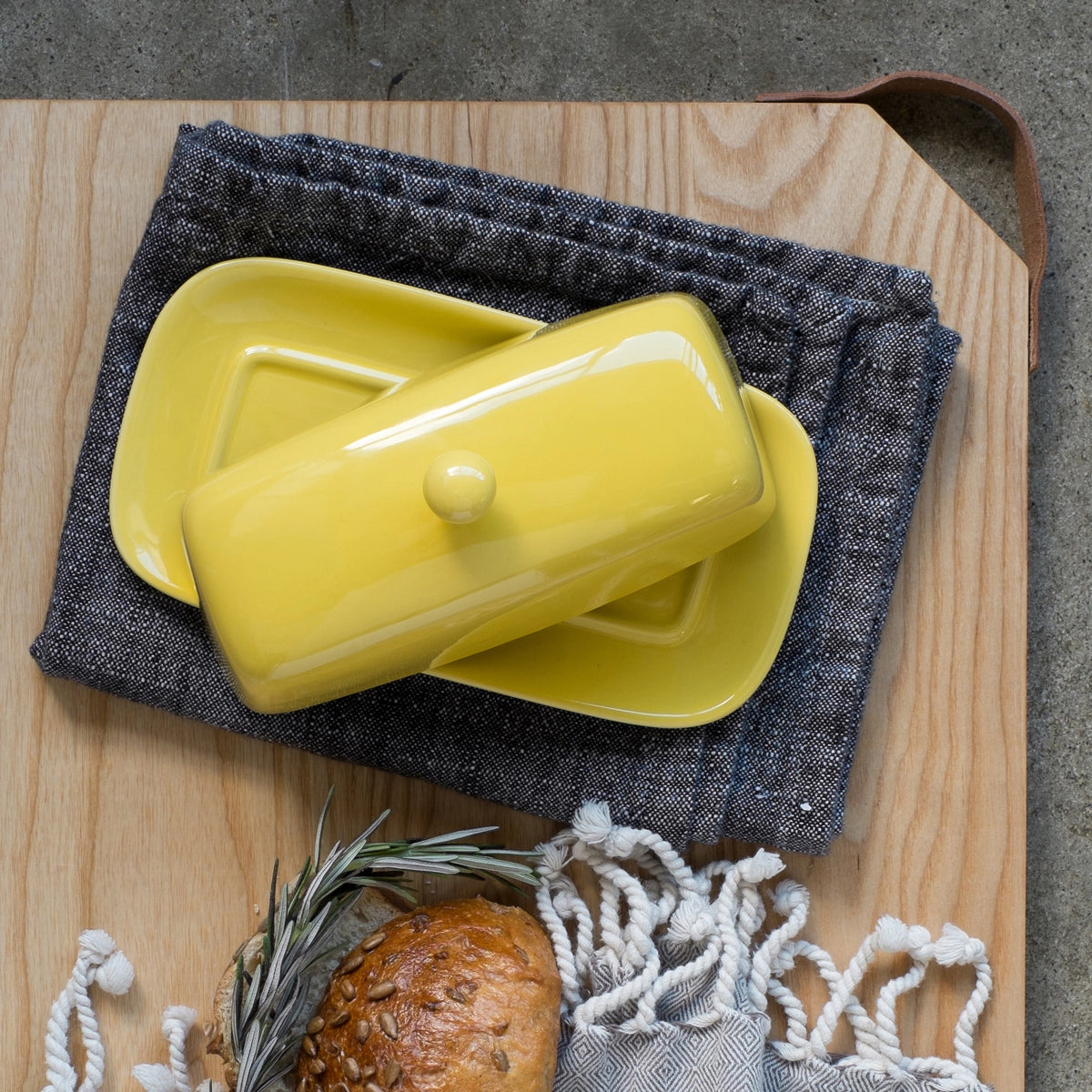 Butter Dish Rect Lemon