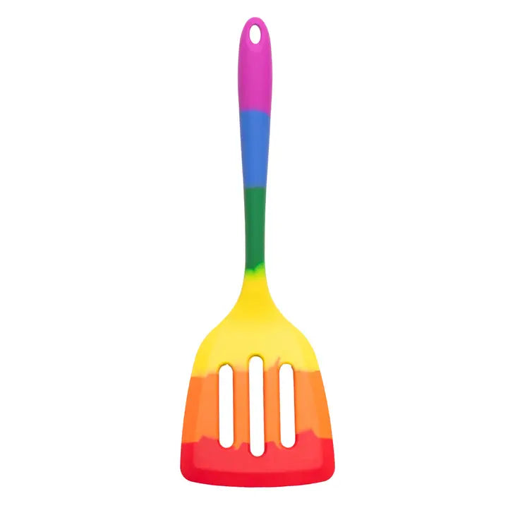 Rainbow 12" Silicone Slotted Turner