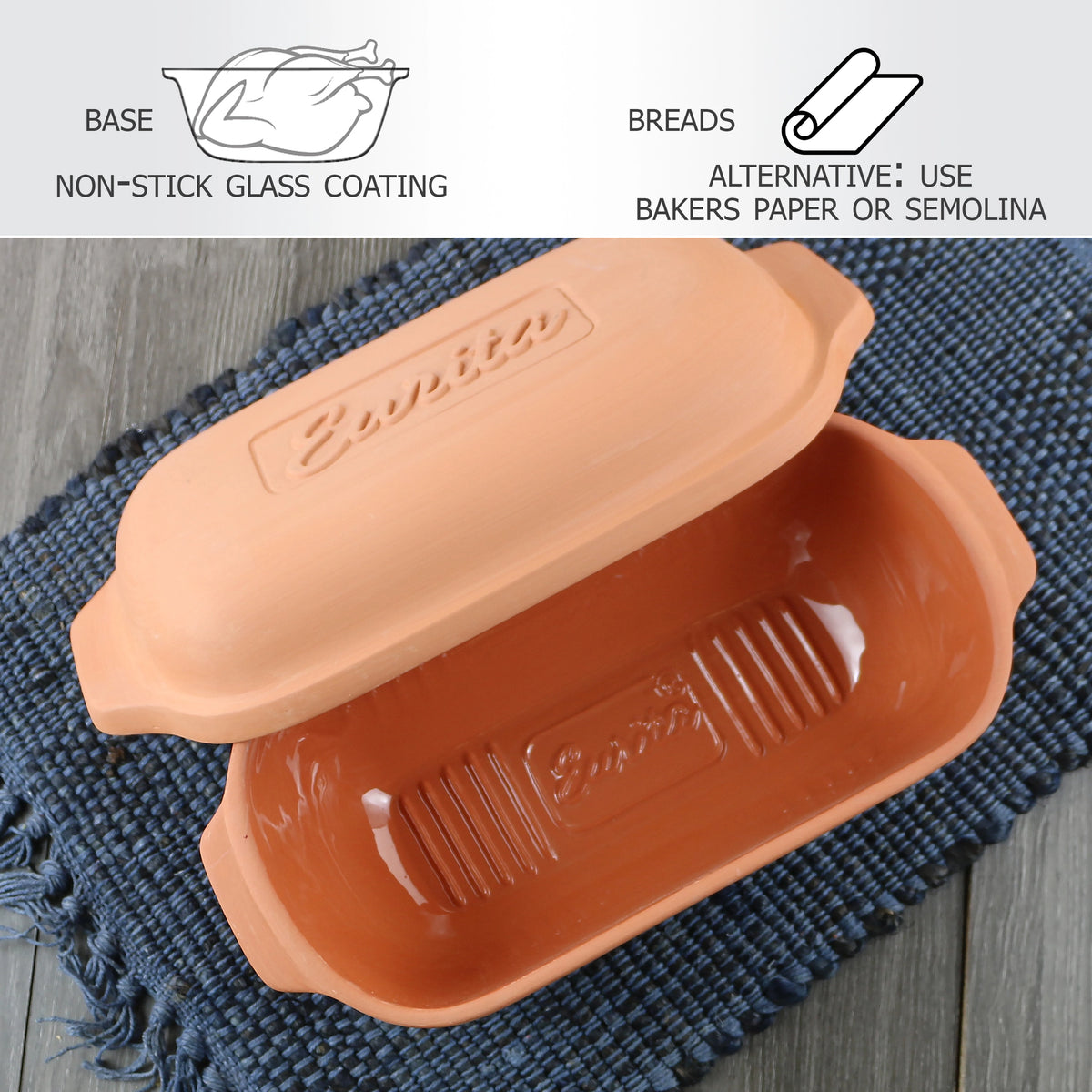 2qt Eurita Bread Loaf Pan With Lid