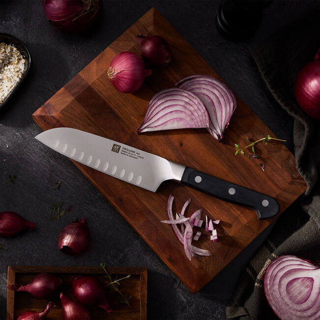 Pro 5.5" Santoku Knife, Hollow Edge