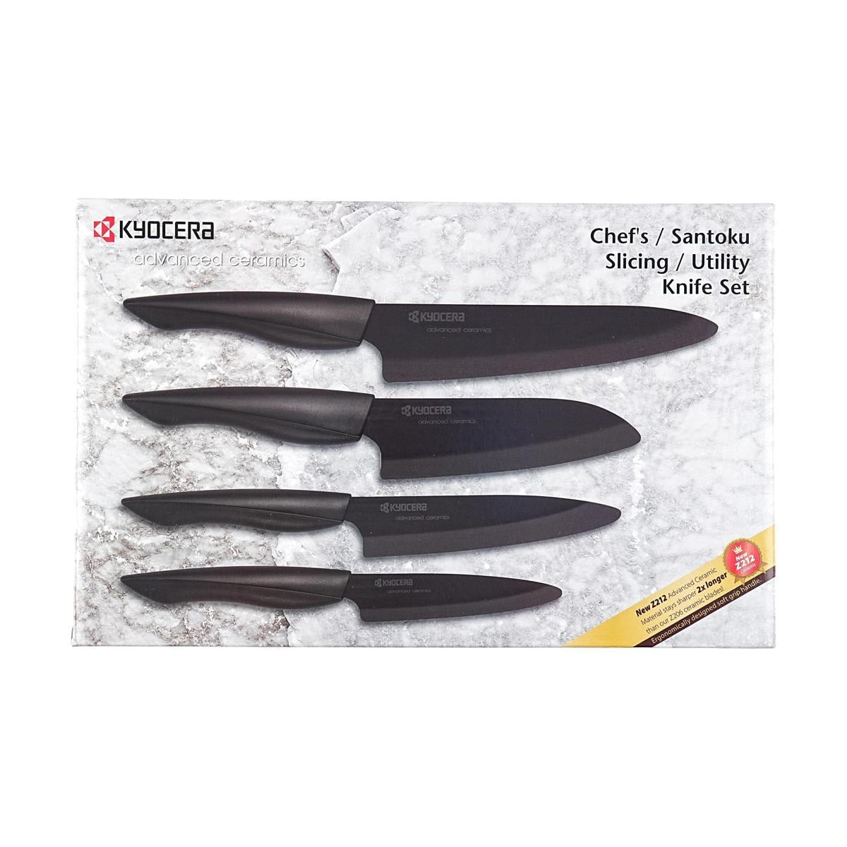 Innovationblack, S/4 Ceramic Kitchen Knife Set