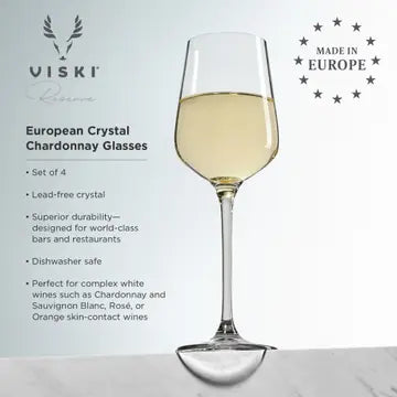 S/4 Inez Crystal Chardonnay Glasses