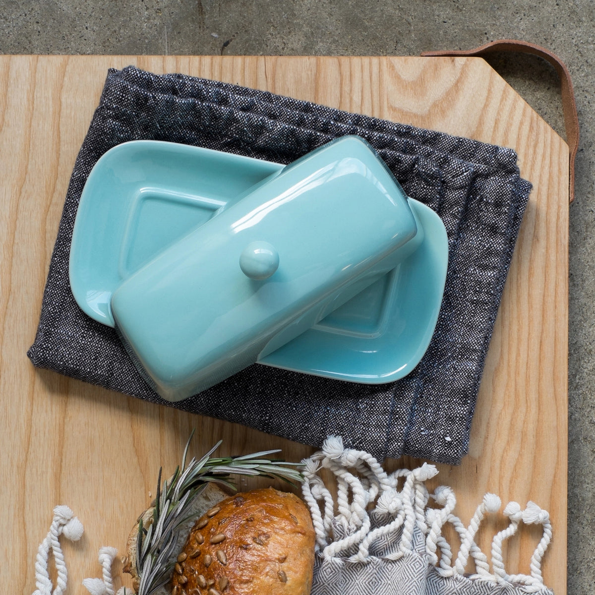 Butter Dish Rect Eggshell