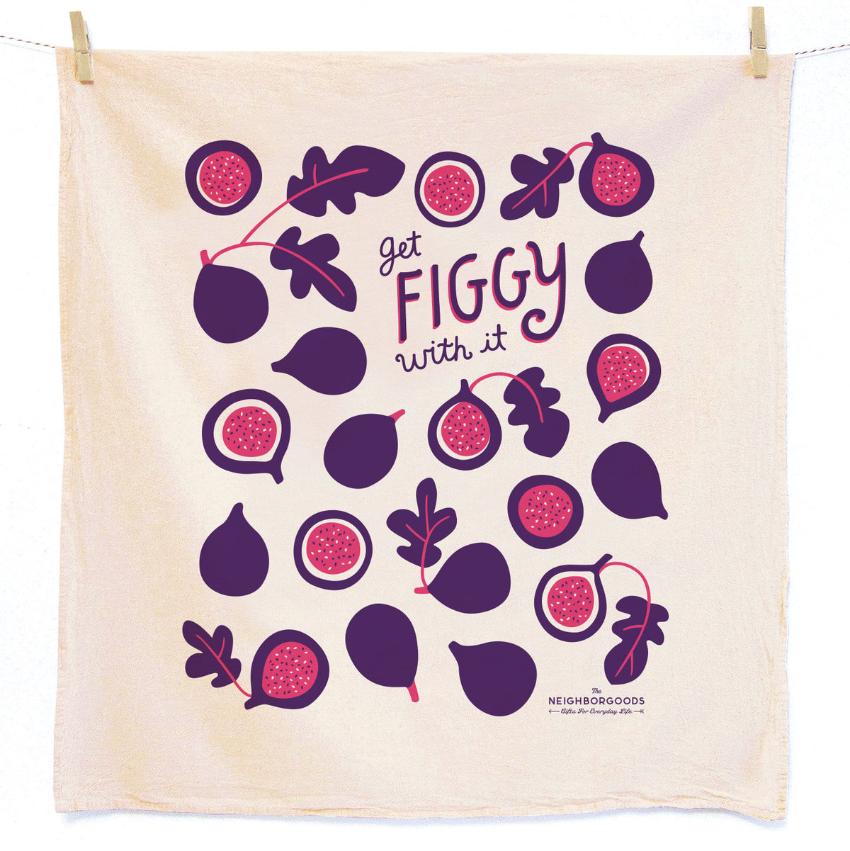 'Rosemary Fig" Floursack Dish Towel S/2