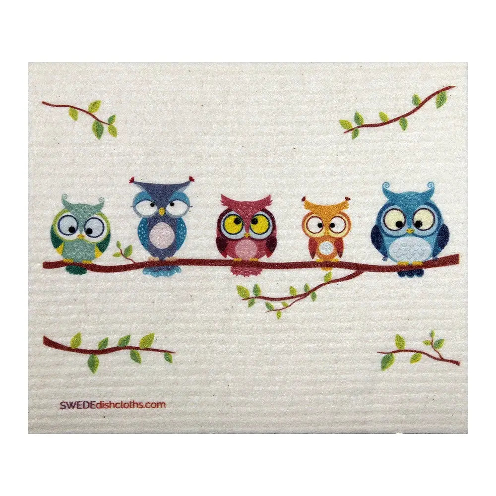 Swedish Dishcloth, Owl Friends