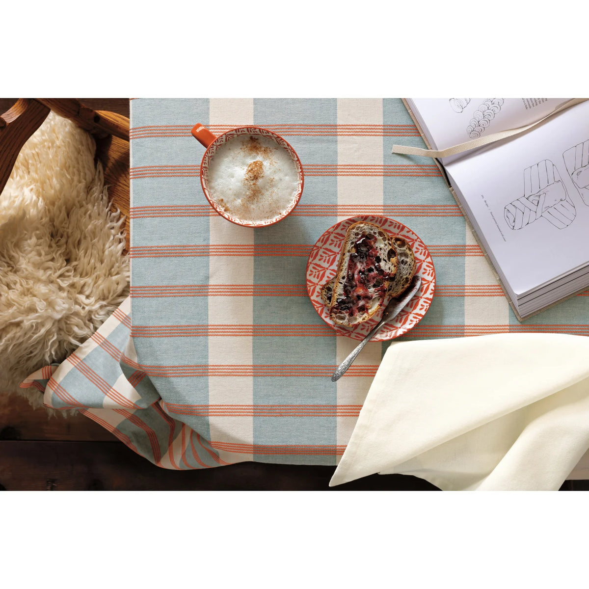 60x120 Woven Rowan Tablecloth