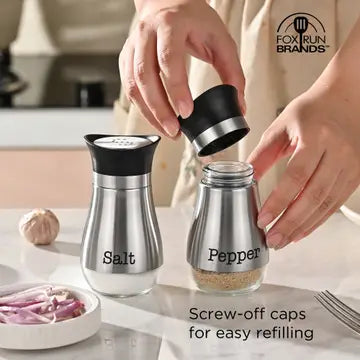 SS/Glass Salt & Pepper Shaker Set
